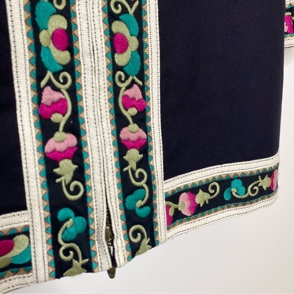 Anthropologie Elevenses Satsuma Embroidered Patchwork Jacket Coat Rare Size 4 - Picture 6 of 16